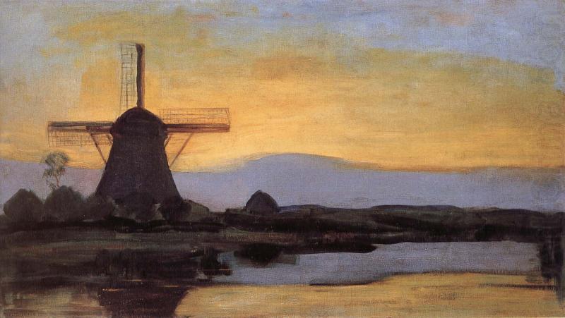 Piet Mondrian The mill at night china oil painting image